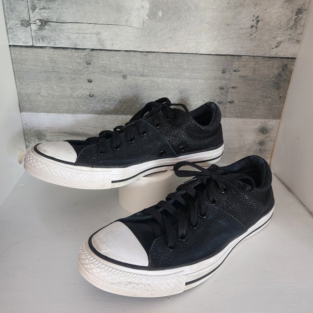 Converse Chuck Taylor All Star Madison Black Canvas Textured Low Top Mens 7 W 9